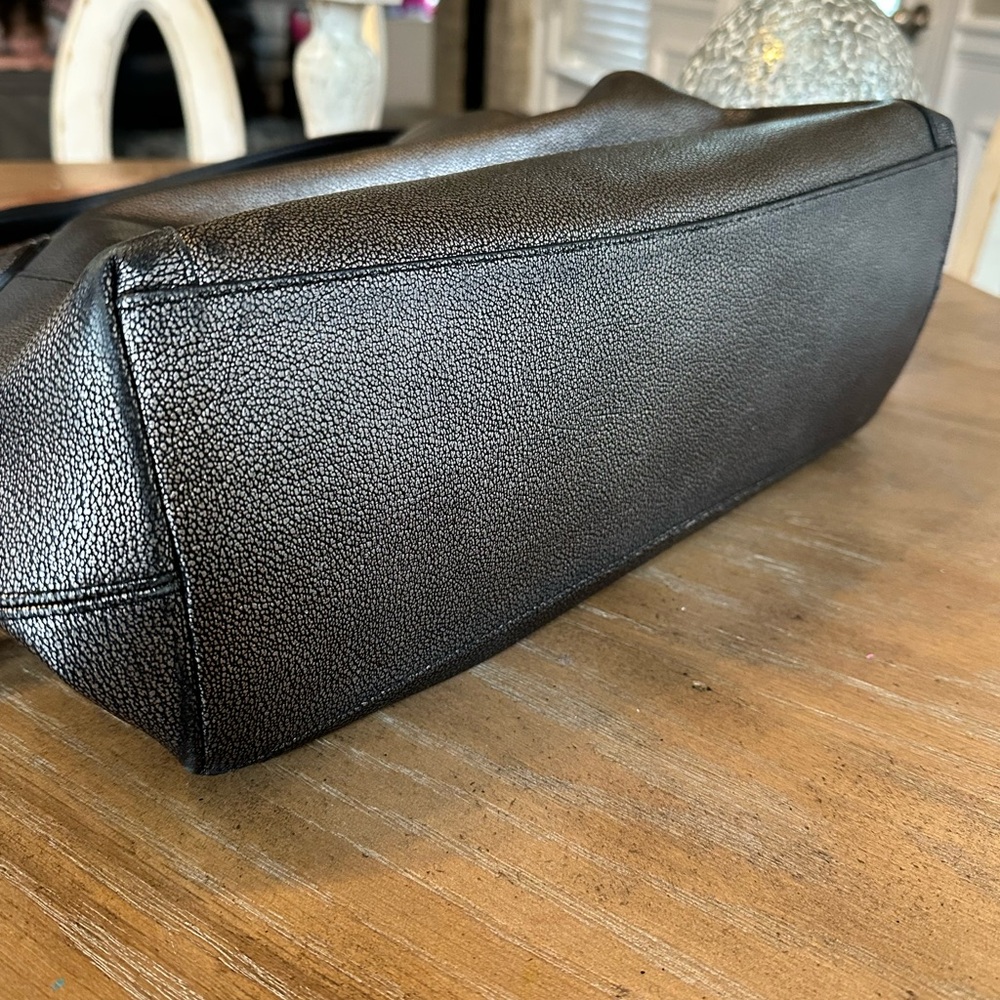 Coach Edie 31 metallic gunmetal Leather Tote Bag - Picture 12 of 15